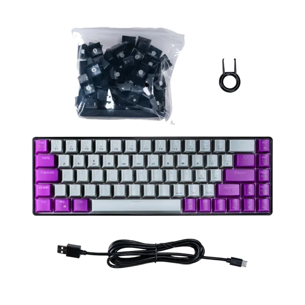 NA-0963G-2 Teclado Gamer Naceb NA-0963G LED RGB Mecánico Óptico Alámbrico USB Gris Inglés