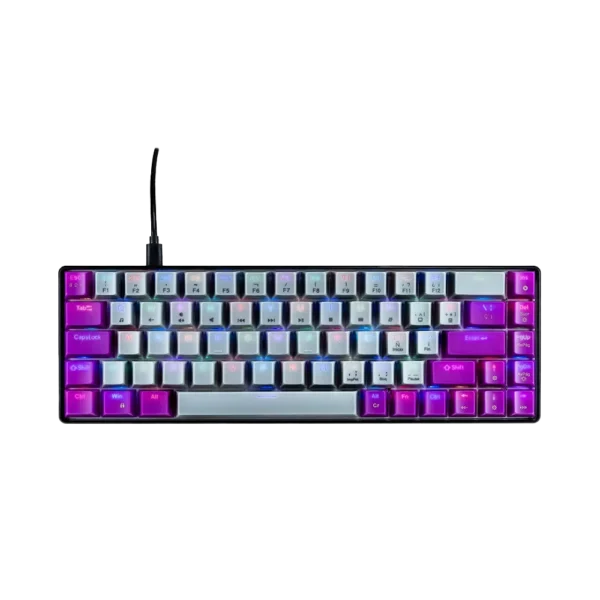 NA-0963G-4 Teclado Gamer Naceb NA-0963G LED RGB Mecánico Óptico Alámbrico USB Gris Inglés