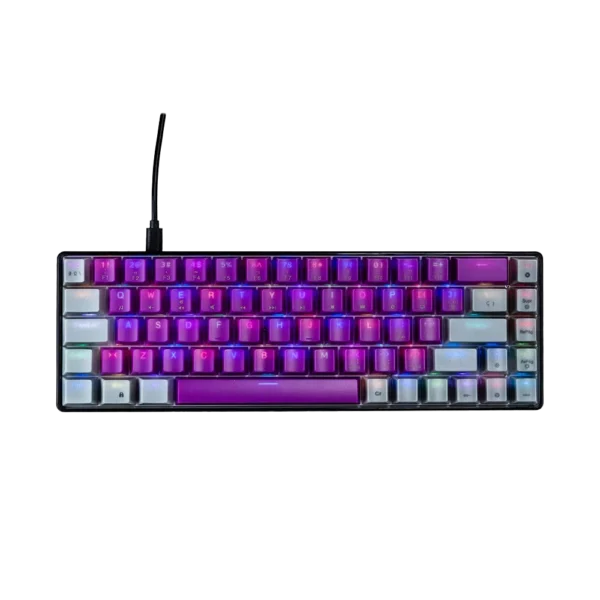 NA-0963M-4 Teclado Gamer Naceb NA-0963M LED RGB Mecánico Óptico Alámbrico USB Morado Inglés