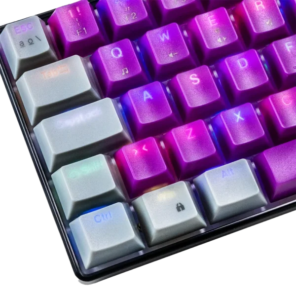 NA-0963M-5 Teclado Gamer Naceb NA-0963M LED RGB Mecánico Óptico Alámbrico USB Morado Inglés
