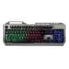 Teclado Gamer Naceb Cyber Steel NA-0966 LED RGB Membrana Alámbrico USB Plata Español