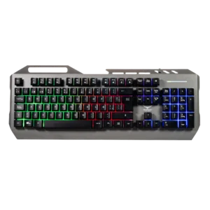 NA-0966-05 Teclado Gamer Naceb Cyber Steel NA-0966 LED RGB Membrana Alámbrico USB Plata Español