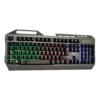 Teclado Gamer Naceb Cyber Steel NA-0966 LED RGB Membrana Alámbrico USB Plata Español