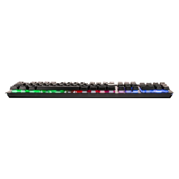 Teclado Gamer Naceb Cyber Steel NA-0966 LED RGB Membrana Alámbrico USB Plata Español