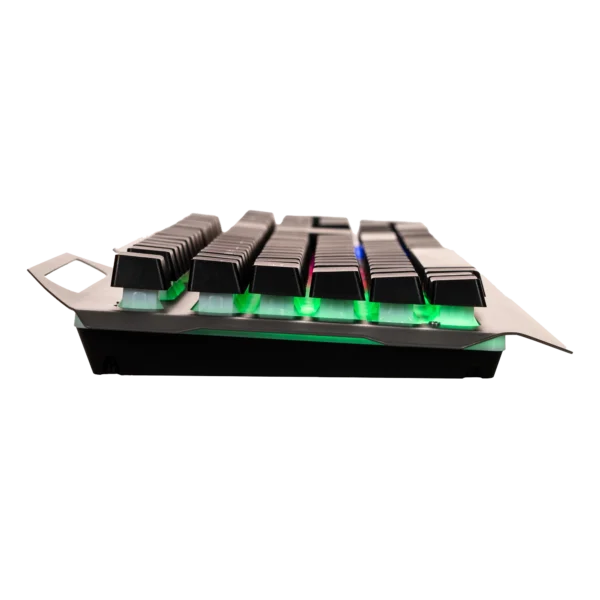 Teclado Gamer Naceb Cyber Steel NA-0966 LED RGB Membrana Alámbrico USB Plata Español