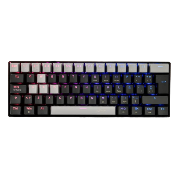 Teclado Gamer Naceb Viper NA-0968 LED RGB 60% Mecánico Switch Red Alámbrico USB Negro Español