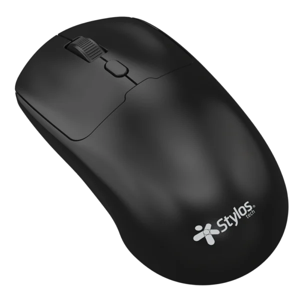 Mouse Estándar Stylos STPMOI7B Negro Óptico 1600DPI 4 Botones Radiofrecuencia Inalámbrico