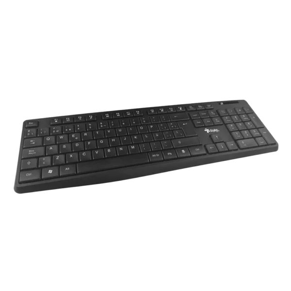 STPTEC4B-3 Teclado Estándar Stylos STPTEC5B Membrana Inalámbrico/Alámbrico Radiofrecuencia USB Negro Español