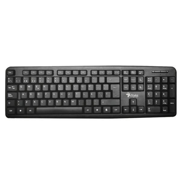 Teclado Estándar Stylos STPTEC5B Alámbrico Negro Español