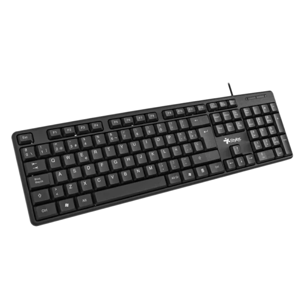 Teclado Estándar Stylos STPTEC5B Alámbrico Negro Español