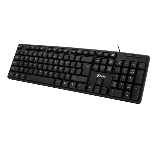 Teclado Estándar Stylos STPTEC5B Alámbrico Negro Español