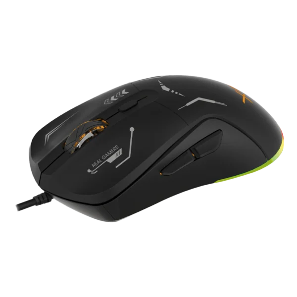 XSAMGA2B-4 Mouse Gamer Xzeal XST-401 Negro Óptico 7200DPI 6 Botones Alámbrico USB-A