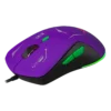 Mouse Gamer Ergonómico Xzeal XZ-401 Morado/Verde Óptico 72000DPI 6 Botones Alámbrico