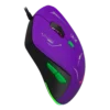 Mouse Gamer Ergonómico Xzeal XZ-401 Morado/Verde Óptico 72000DPI 6 Botones Alámbrico