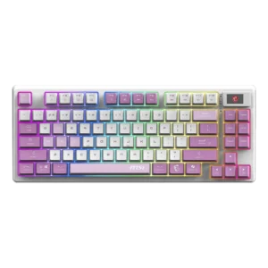 Teclado Gamer MSI Forge GK600 TKL Mecánico Linear Inalámbrico Radiofrecuencia USB Bluetooth Morado Inglés