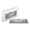 Teclado Gamer MSI Forge GK600 TKL Mecánico Linear Inalámbrico Radiofrecuencia USB Bluetooth Morado Inglés