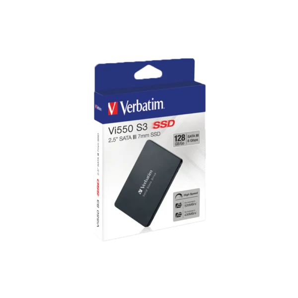 Unidad de Estado Solido Verbatim VI550 128GB 2.5" SATA3 430MB/s Escritura 520MB/s Lectura