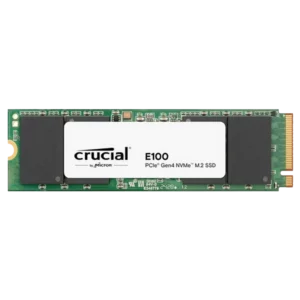 Unidad de Estado Solido Crucial E100 NVMe 480GB M.2 2500MB/s Escritura 4700MB/s Lectura PCI Express 4.0