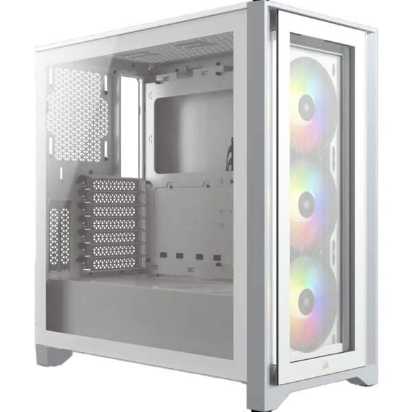 Gabinete Corsair iCUE 4000X Ventiladores RGB ATX/EATX/Micro-ATX/Mini-ITX Media Torre blanco