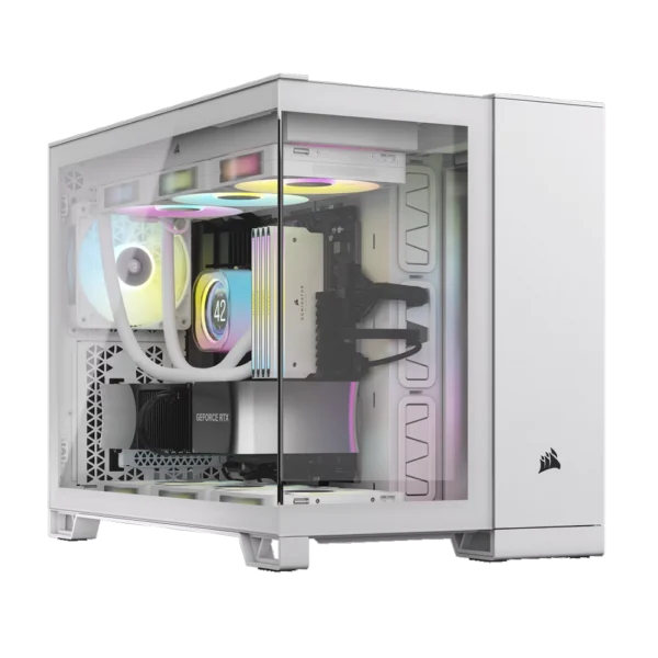 Gabinete Corsair iCUE LINK 2500X RGB Micro-ATX/Mini-ITX Media Torre Blanco