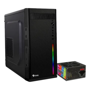 Gabinete Stylos Secai RGB Micro-ATX/Mini-ITX con Fuente de 550W Mini Torre Negro